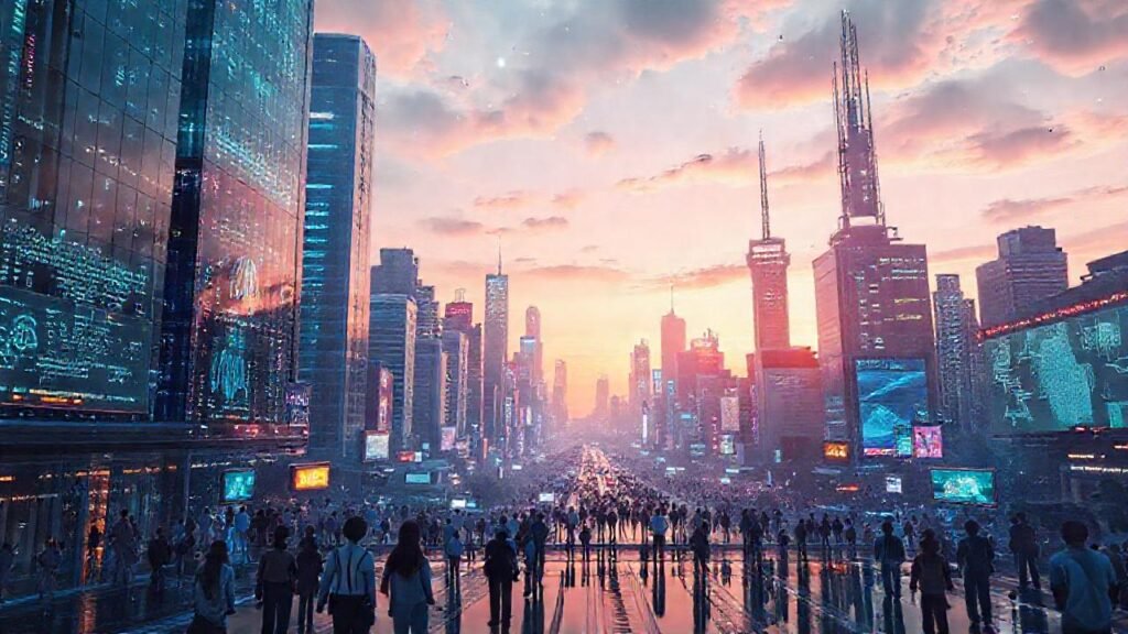 Ciudad futurista digital