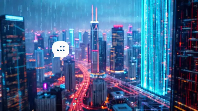 Ciudad futurista digital