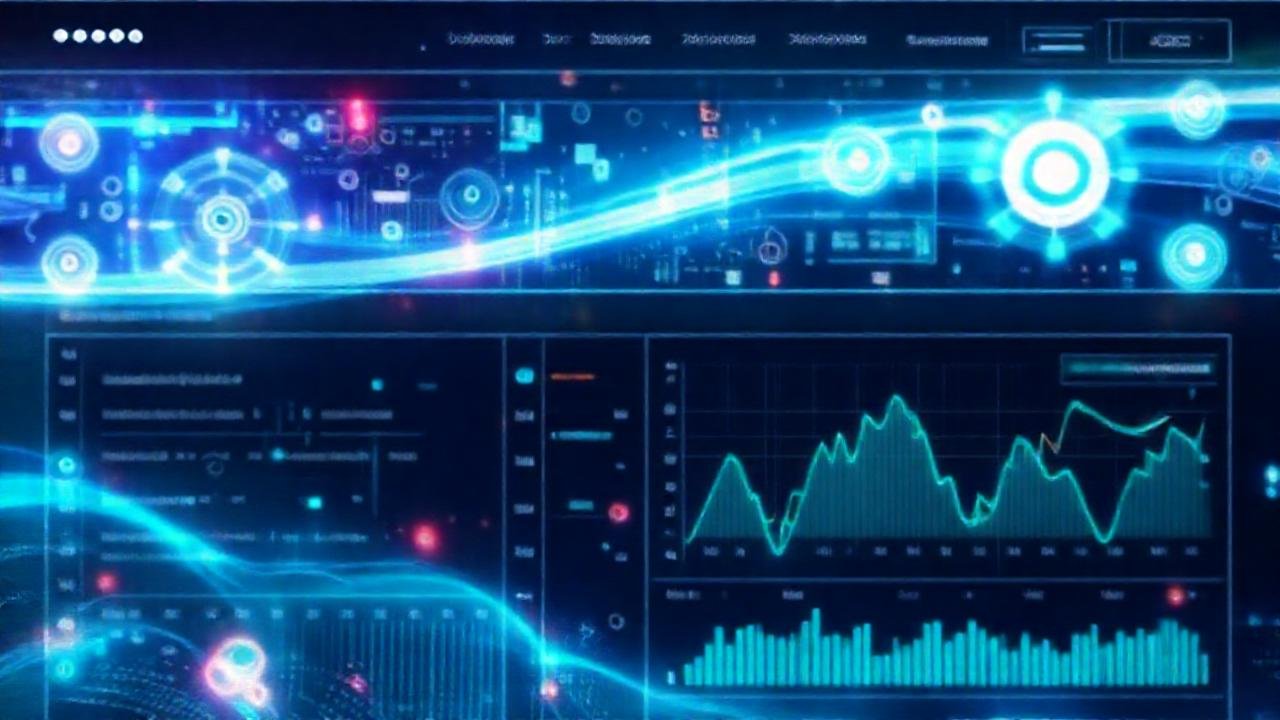 Interfaz futurista: datos, IA y monetización