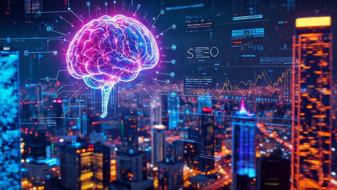 IA analiza datos con diseño futurista