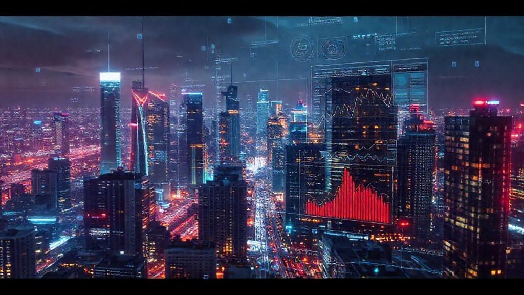 Ciudad futurista digital