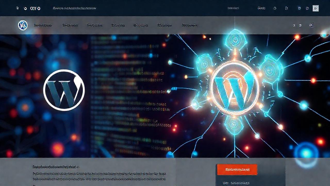 Interfaz WordPress futurista