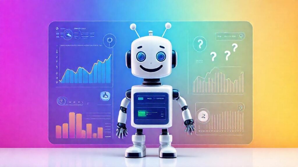 Un chatbot amigable visualiza datos modernos