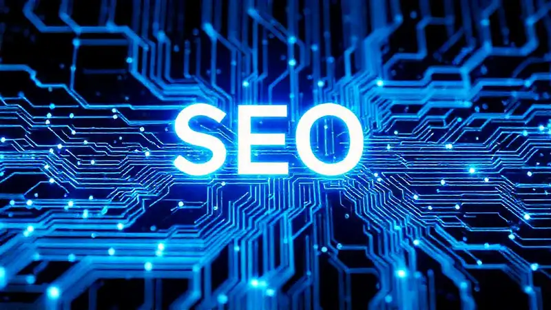 Circuito digital azul y futurista