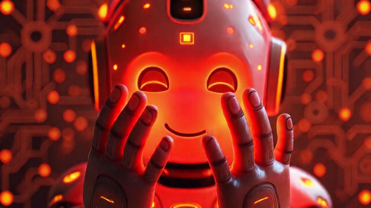 Un chatbot amigable irradia calidez digital