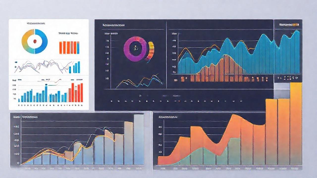 Diseño digital analiza datos visualmente atractivos