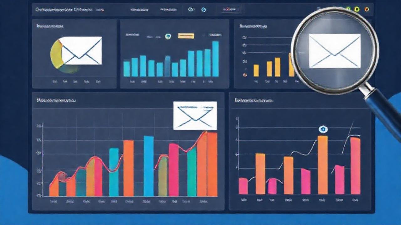 Panel de análisis digital vibrante y moderno