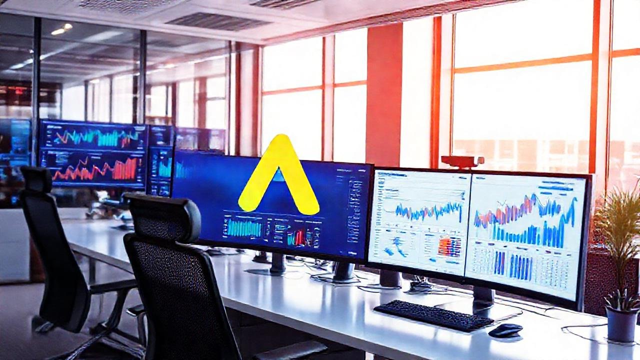 Oficina moderna: datos visuales de éxito