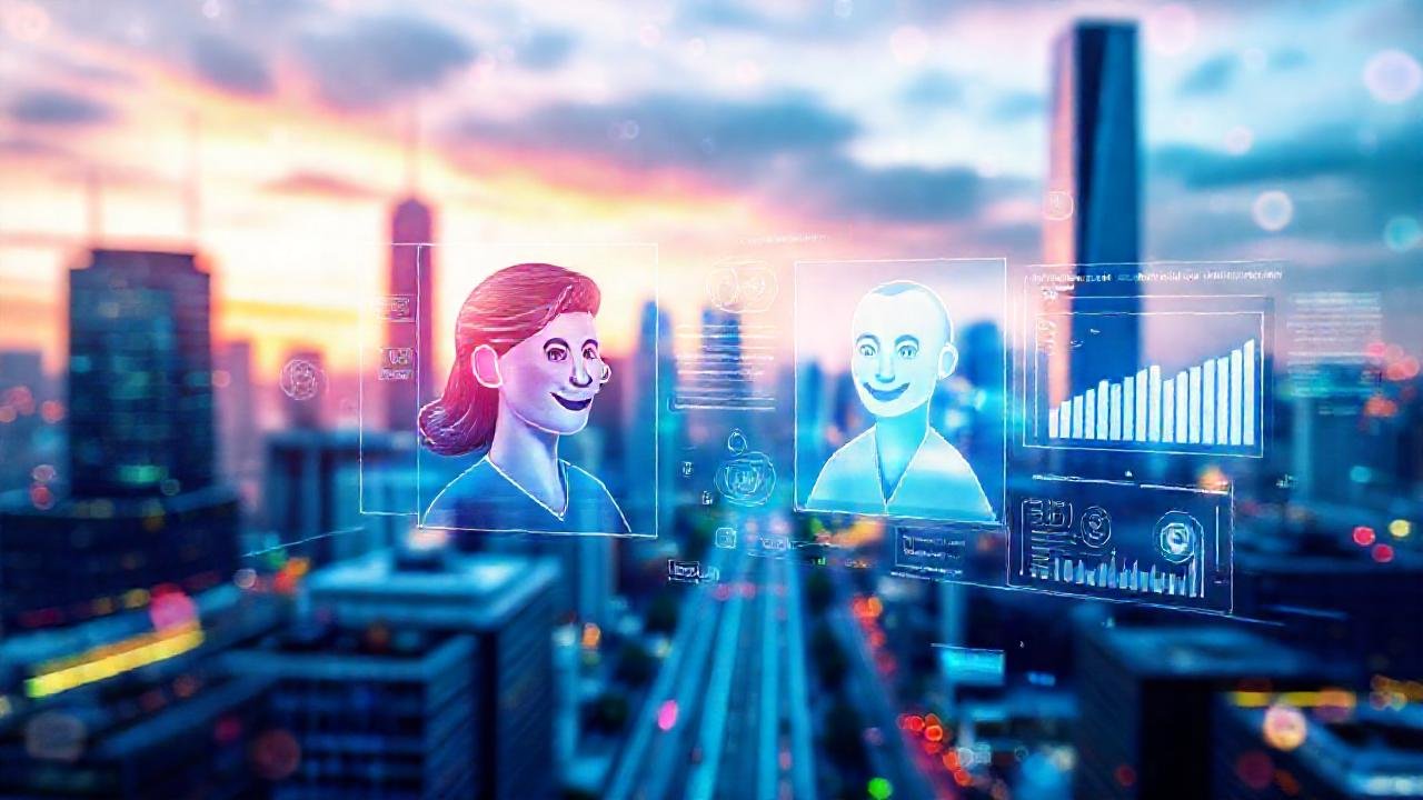 Ciudad futurista digital