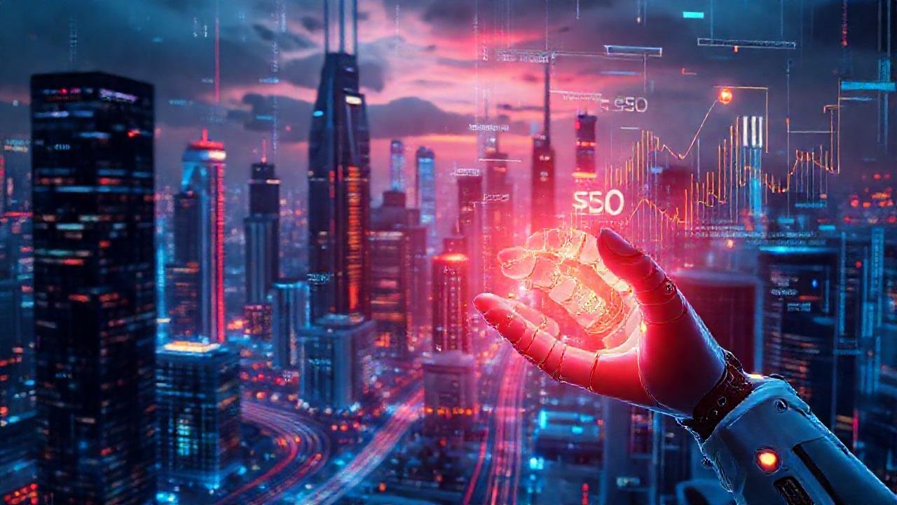 Ciudades futuristas impulsadas por IA digital