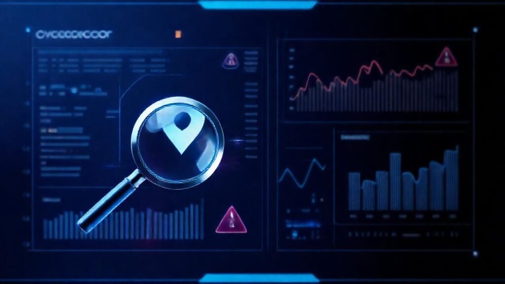 Interfaz de ciberseguridad: datos visuales