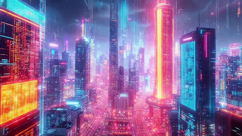 Ciudad futurista de alta tecnología