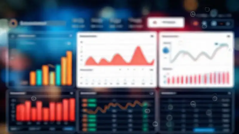 Panel de marketing digital, datos visuales clave