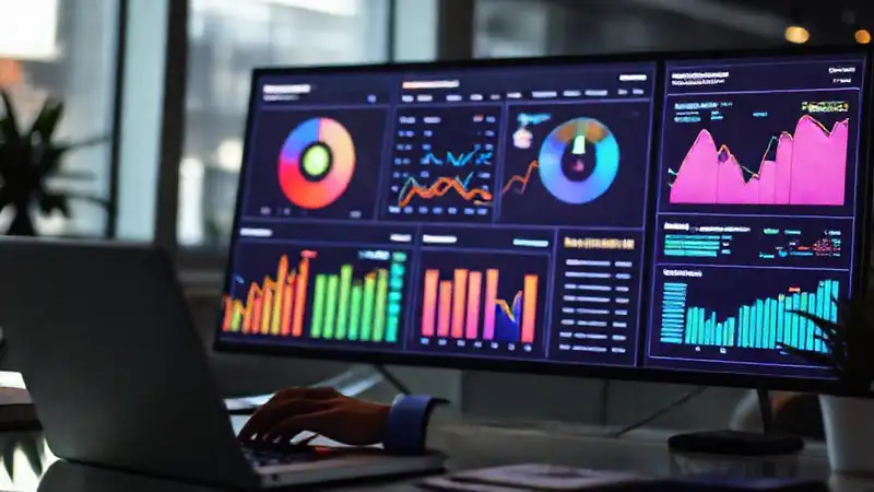 La mujer planifica estrategias digitales exitosas