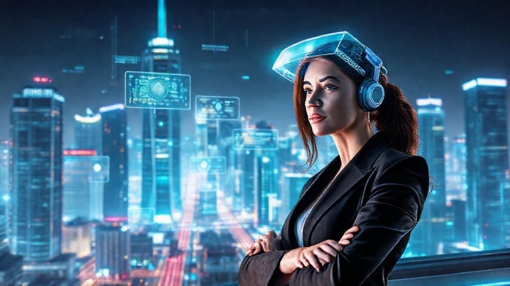 Ciudad futurista digital