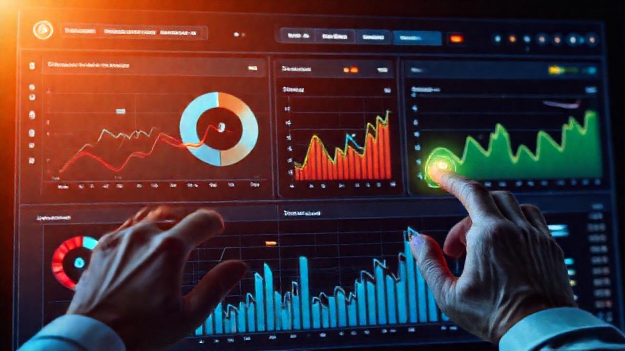 Un panel digital informativo y brillante