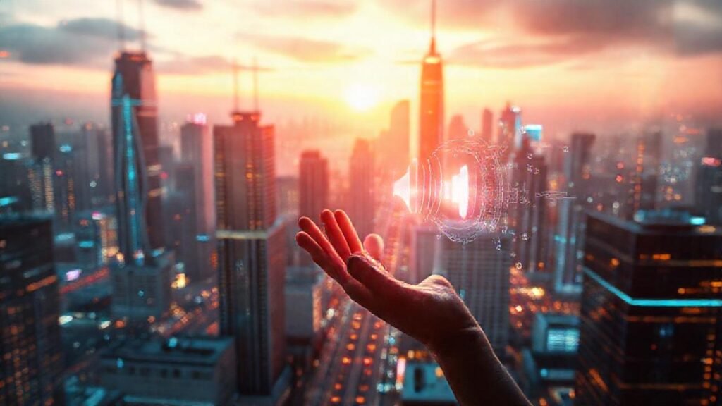 Ciudad futurista digital