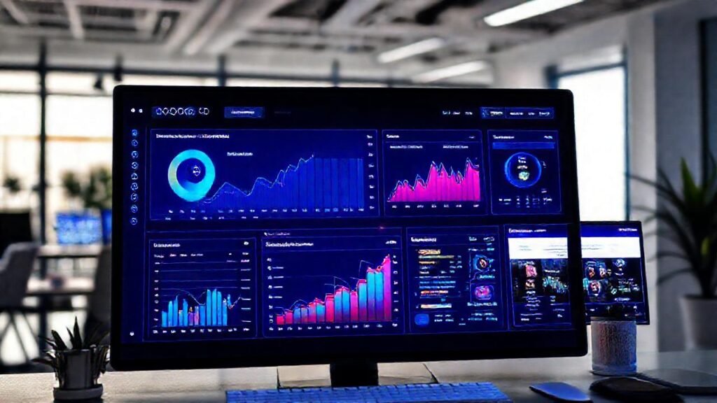 Panel digital: datos visuales profesionales y enfocados