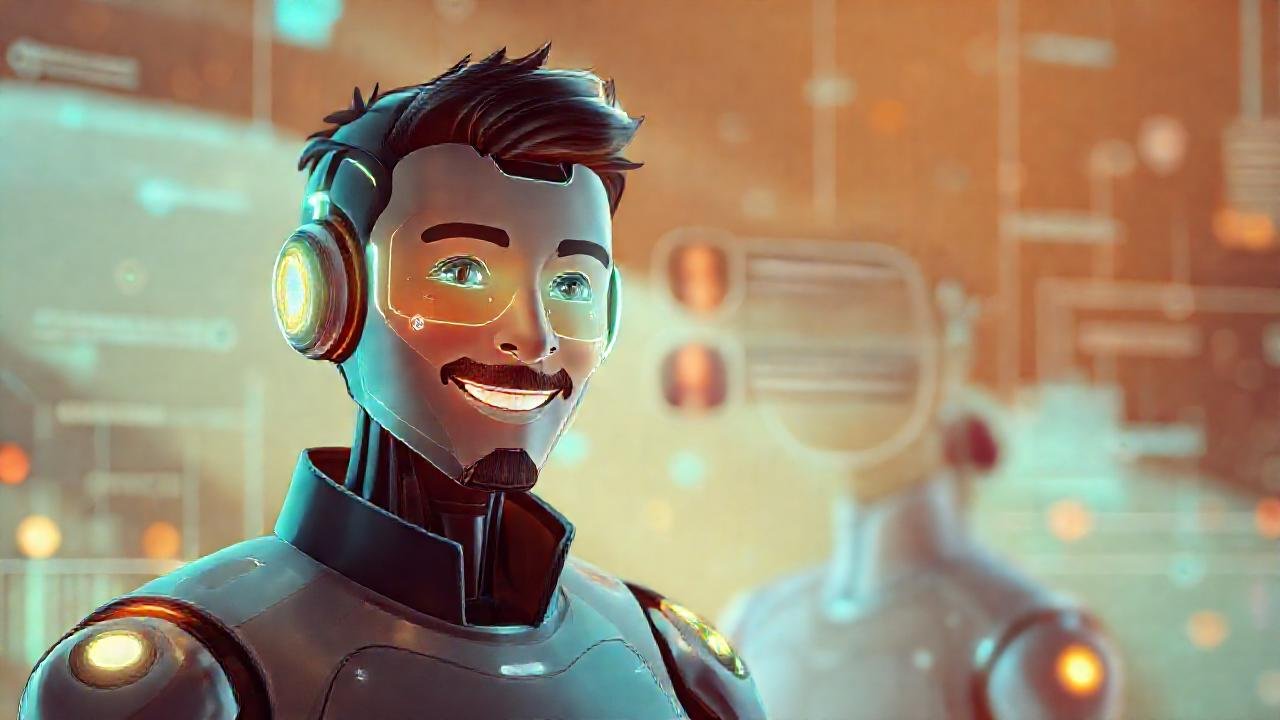 Un chatbot futurista ofrece una conexión digital alegre