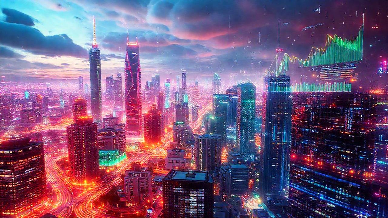 Ciudad futurista: inteligencia, datos y optimismo