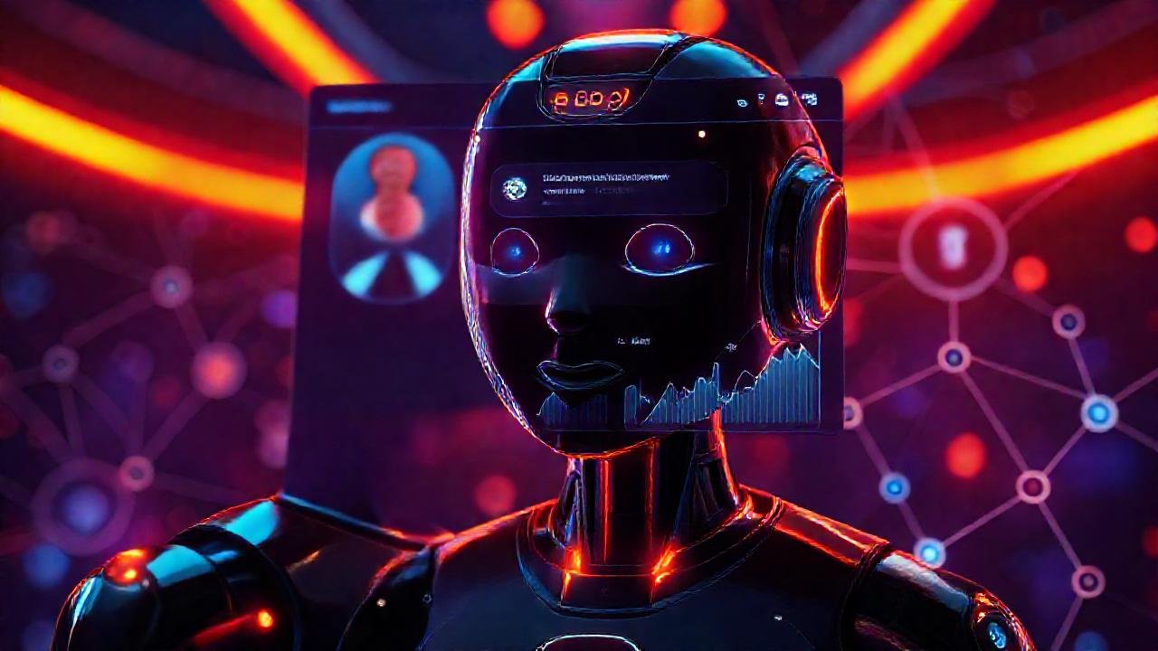 Interfaz chatbot futurista transmite confianza y éxito