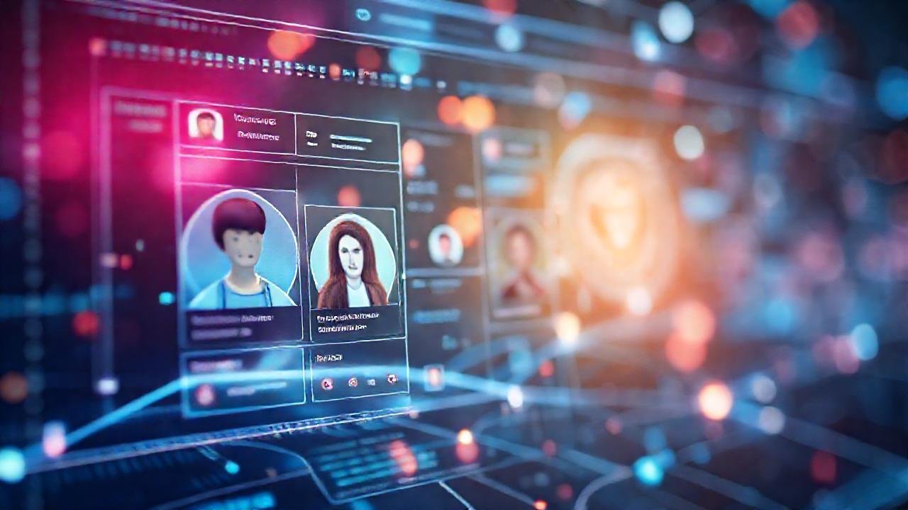 Interfaz digital futurista y personalizada brilla