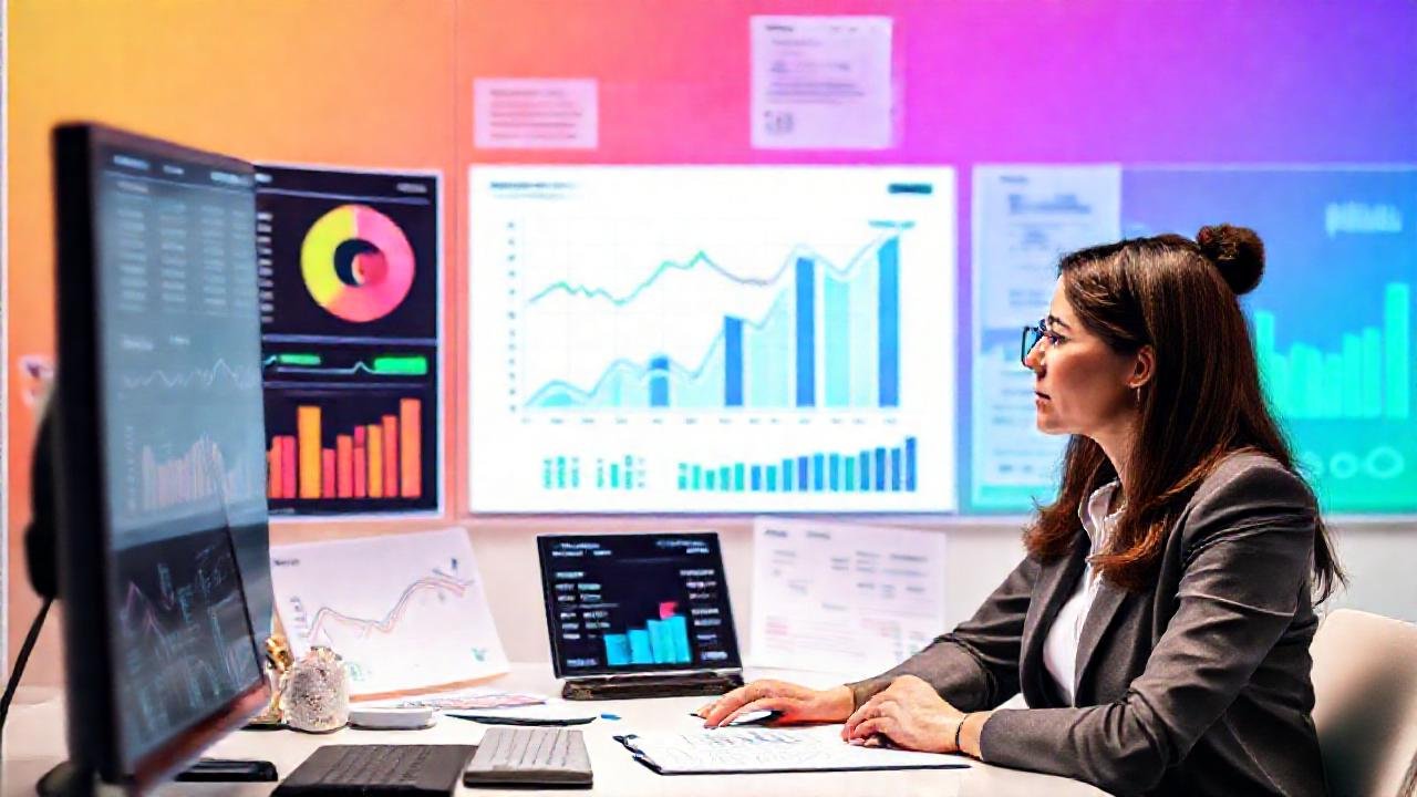 Presentación financiera digital, enfocada y profesional