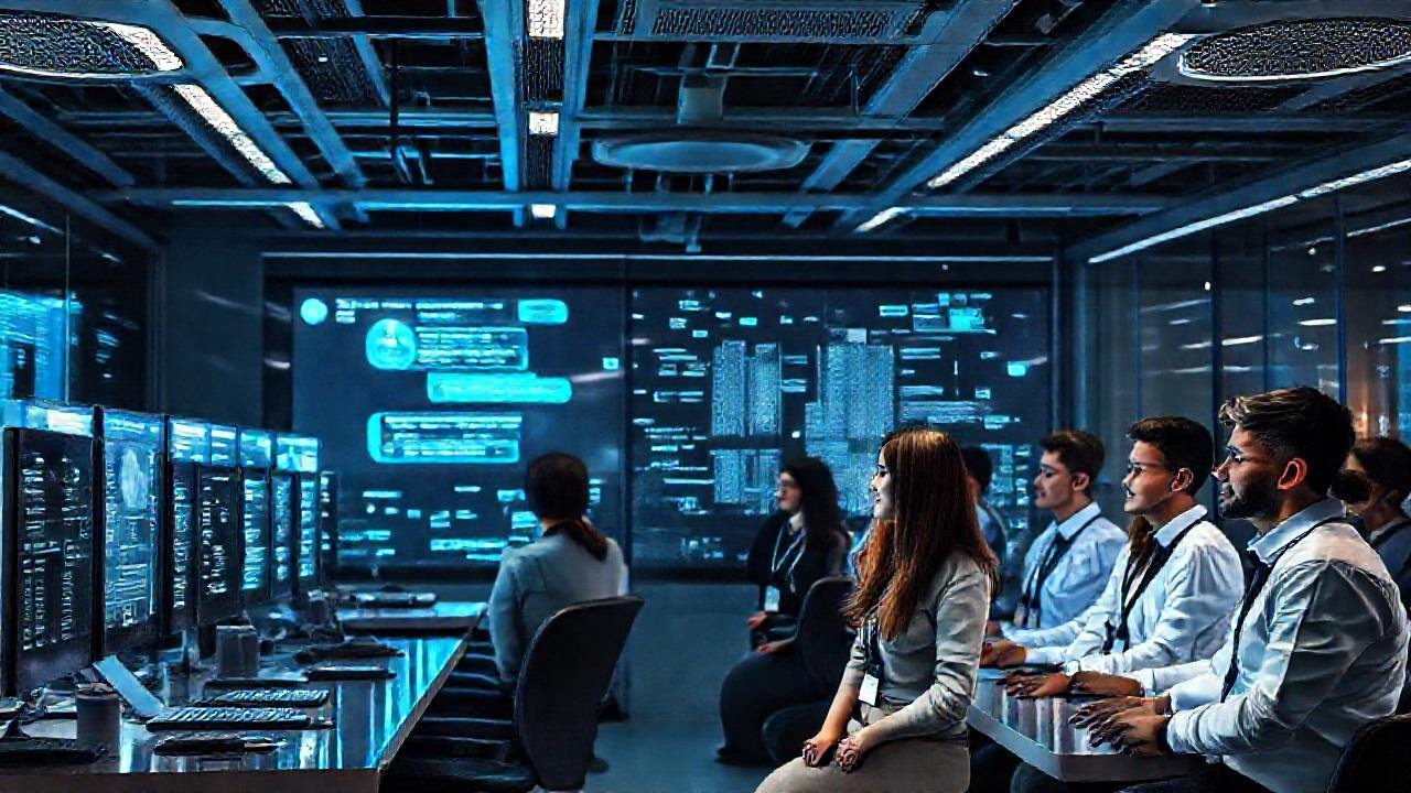 Oficina futurista digital e interactiva