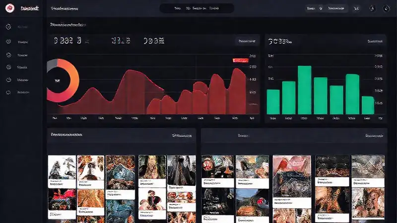 El panel de Pinterest muestra datos visuales