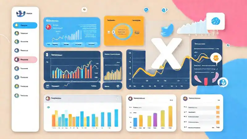 X presenta datos visuales digitales atractivos