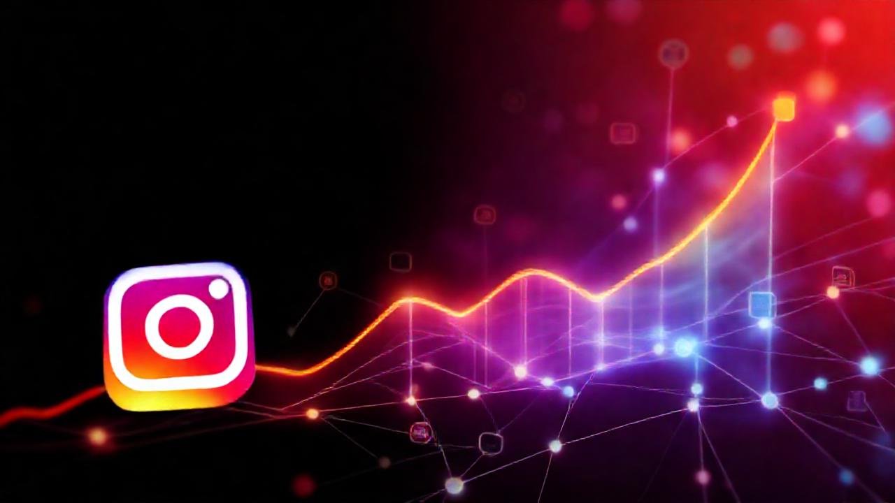 Marketing digital visual conecta datos vibrantes