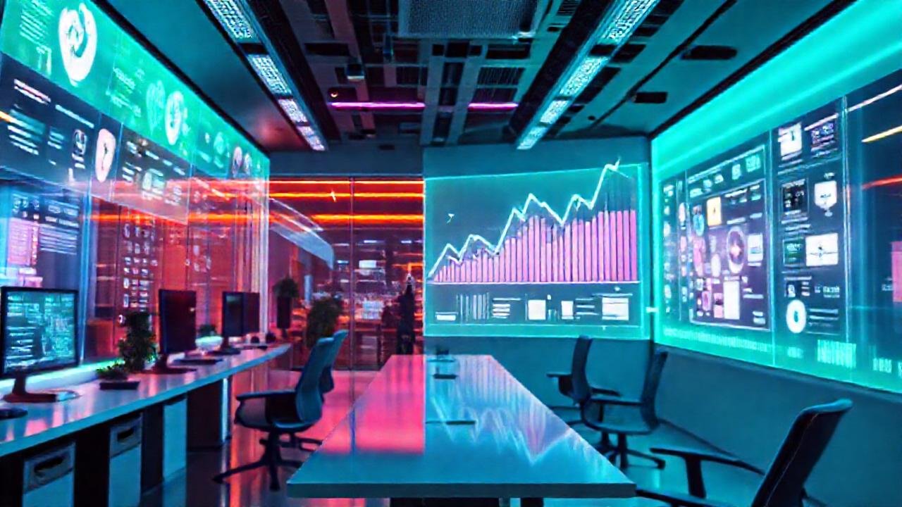 Oficina futurista, digital e interactiva