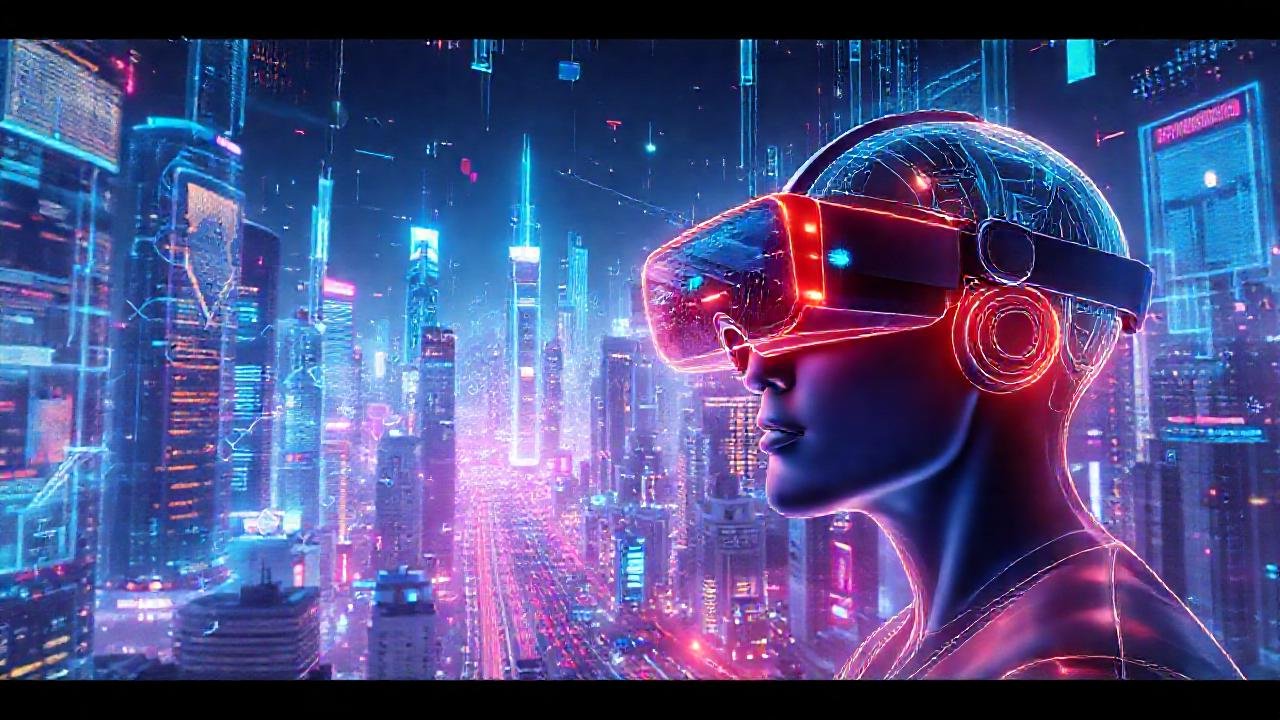 Ciudad futurista digitalmente vibrante e innovadora