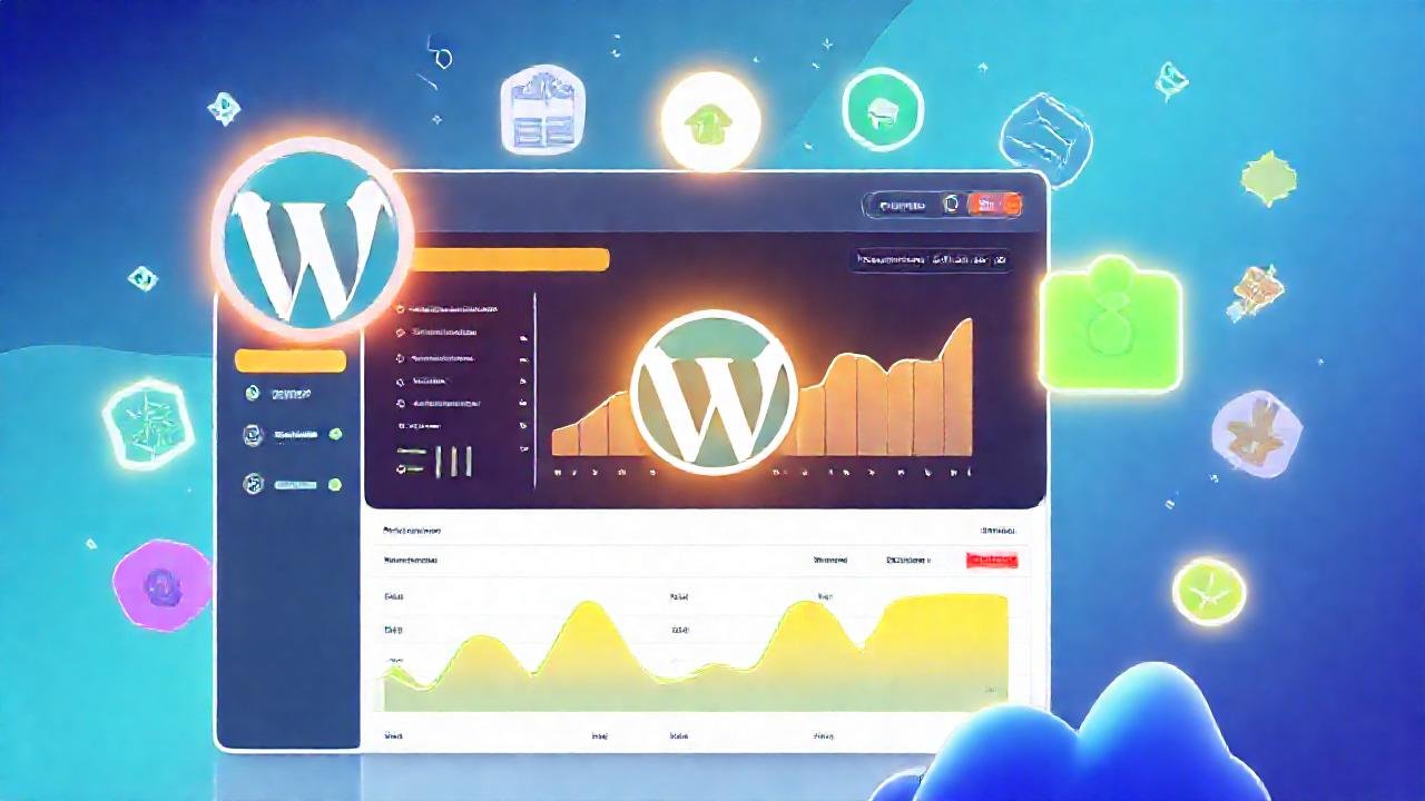 Una ilustración digital optimista de WordPress