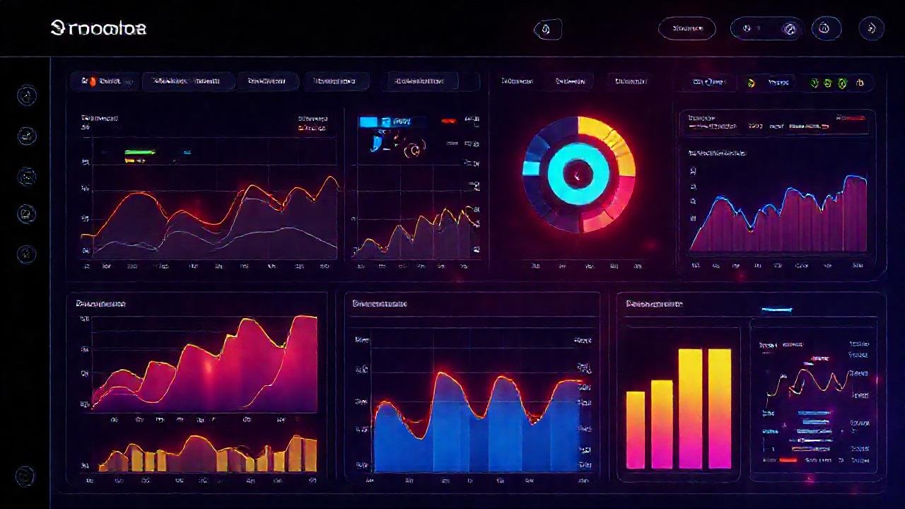 Un panel de control digital profesionalmente organizado