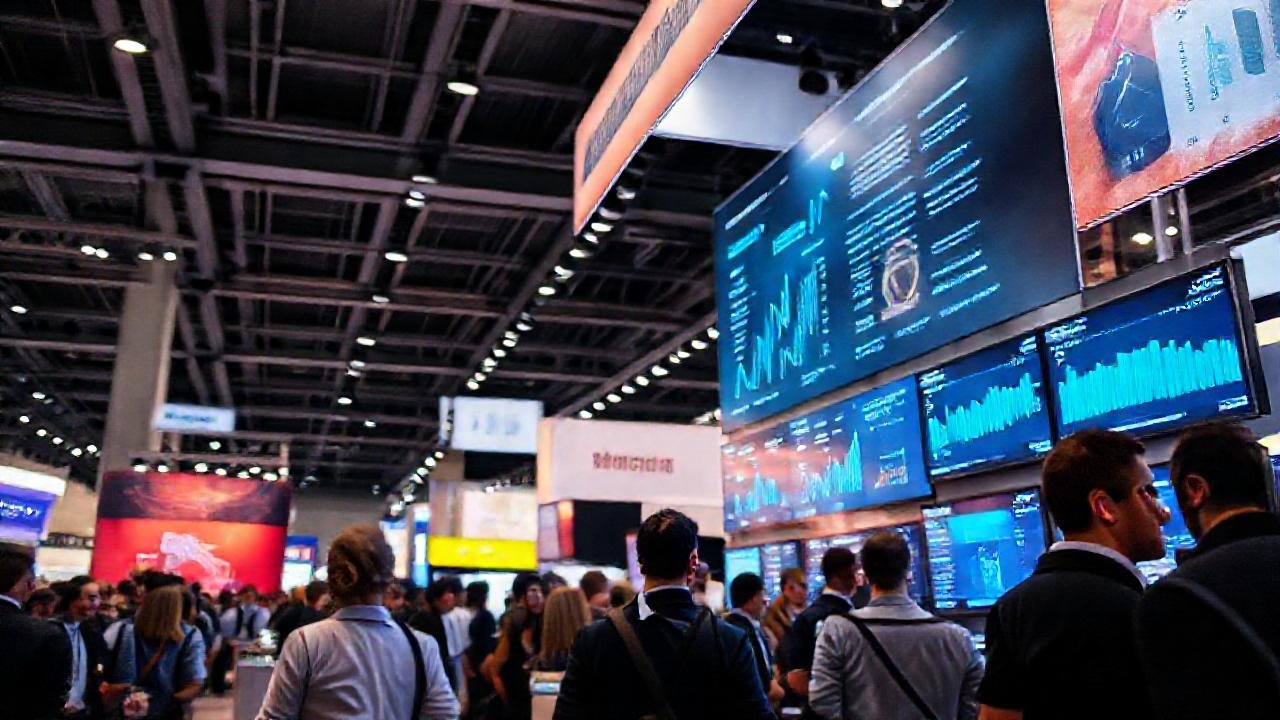 Un salón de ferias moderno y dinámico