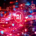 Interfaz futurista digitalmente brillante e innovadora