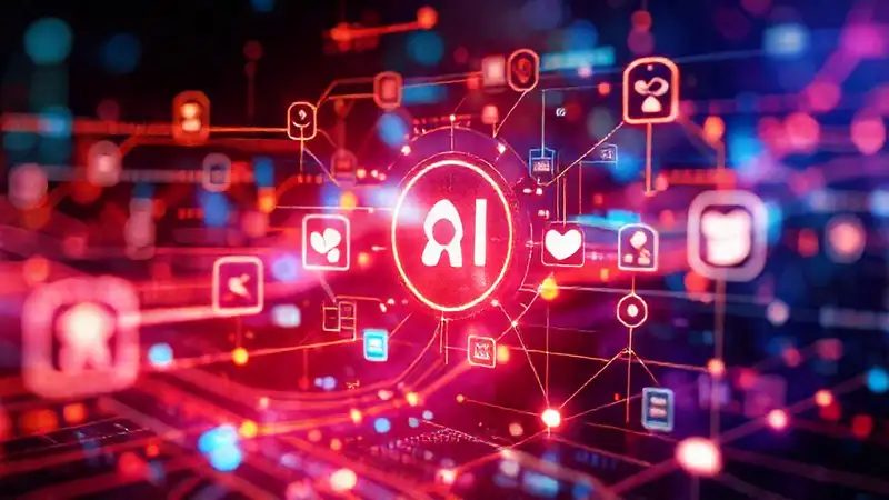 Interfaz futurista digitalmente brillante e innovadora