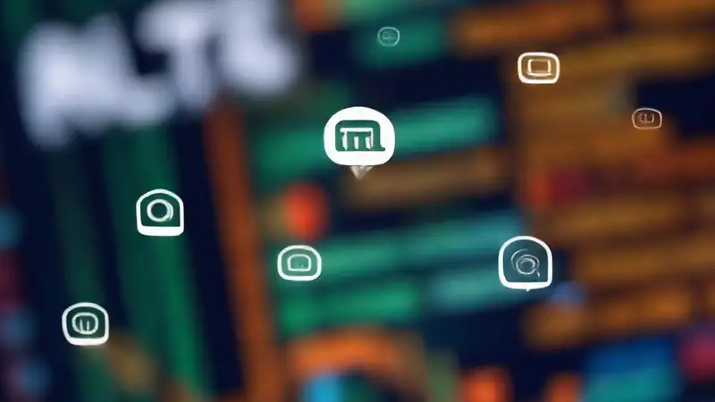 Iconos digitales vibrantes informan visualmente