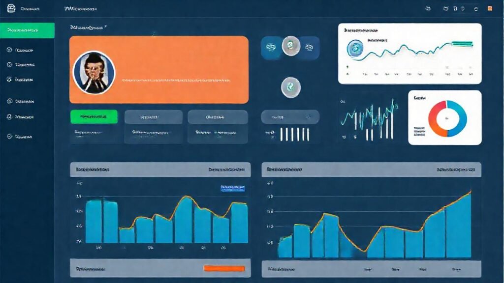Una página web moderna visualiza datos exitosos