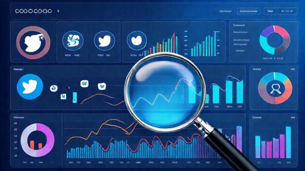 Panel digital visualiza datos de tendencia