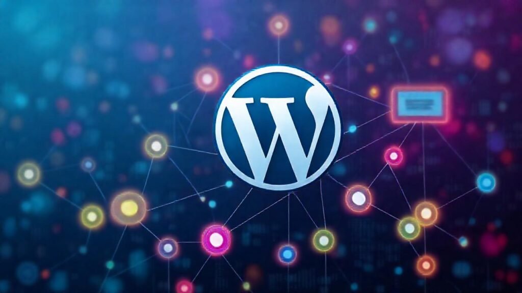 Diseño digital muestra conexiones web vibrantes