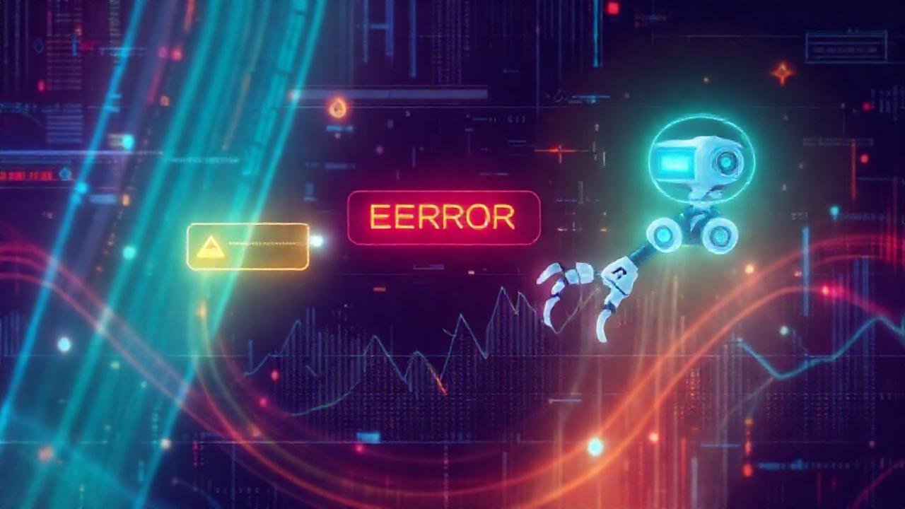 Interfaces robóticas muestran datos técnicos futuristas