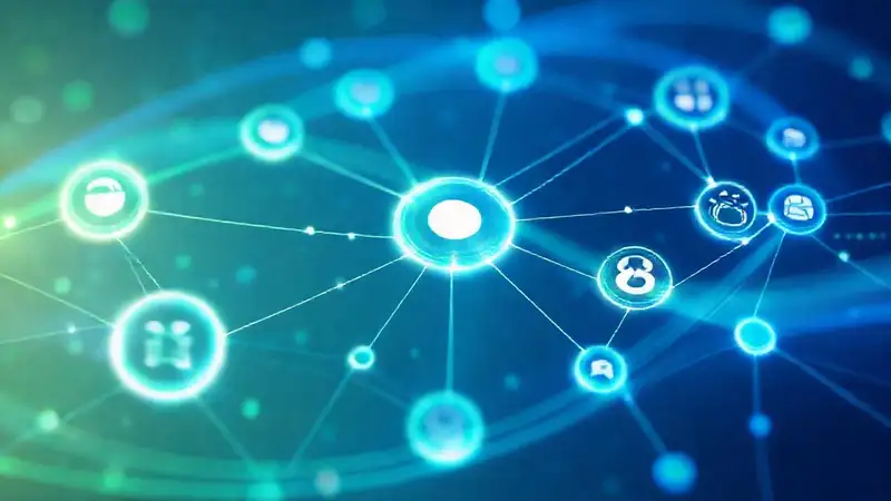 Redes digitales futuristas brillan intensamente